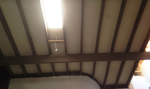 Exposed beam before covering
